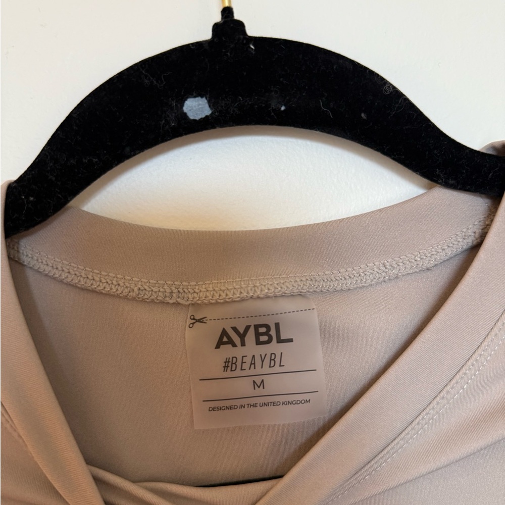 AYBL Yoga Short Sleeve Tee - Taupe - Picture 2 of 3